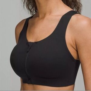 Lululemon Athletica Enlite Black Zip Sports Bra